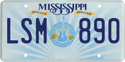 MS license plate LSM890