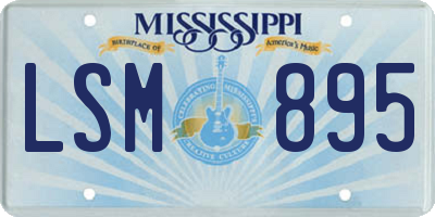 MS license plate LSM895