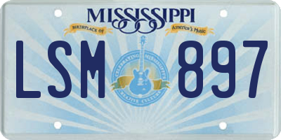MS license plate LSM897