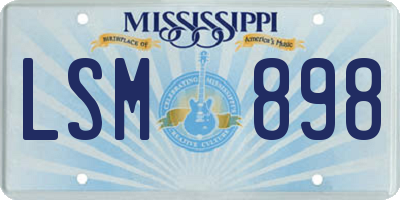 MS license plate LSM898