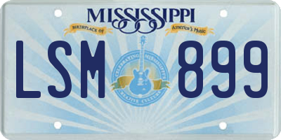 MS license plate LSM899