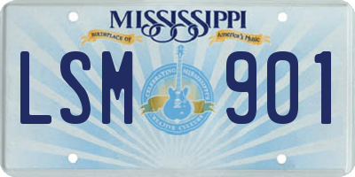 MS license plate LSM901