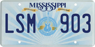 MS license plate LSM903