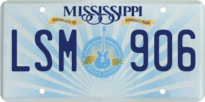 MS license plate LSM906