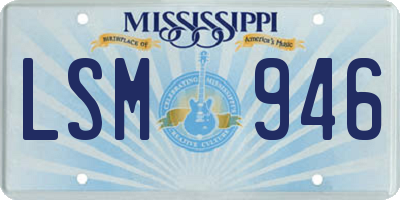 MS license plate LSM946