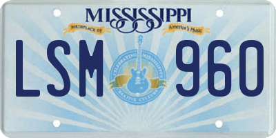 MS license plate LSM960