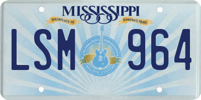 MS license plate LSM964