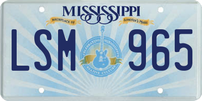 MS license plate LSM965