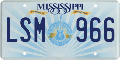 MS license plate LSM966
