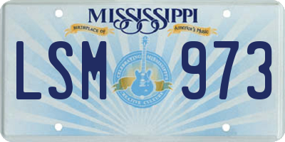 MS license plate LSM973