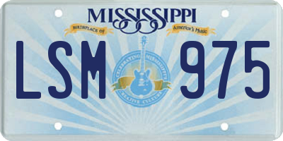 MS license plate LSM975
