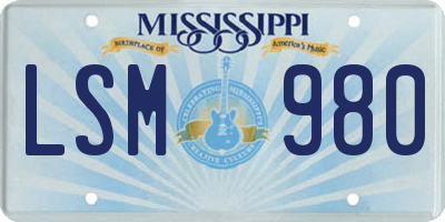 MS license plate LSM980