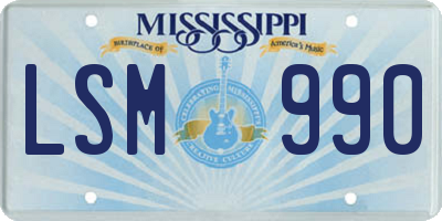 MS license plate LSM990