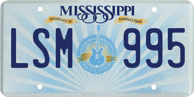 MS license plate LSM995