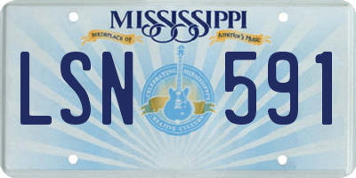 MS license plate LSN591