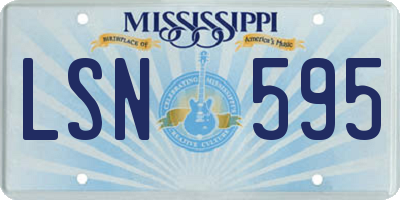 MS license plate LSN595