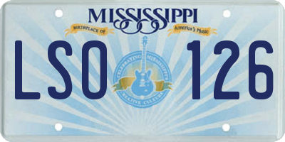 MS license plate LSO126