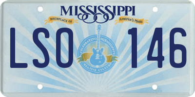 MS license plate LSO146