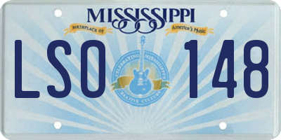 MS license plate LSO148