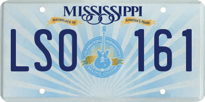 MS license plate LSO161