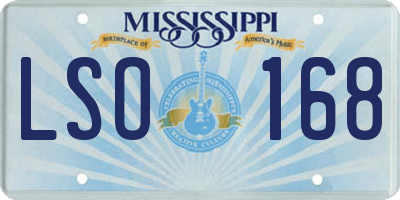 MS license plate LSO168