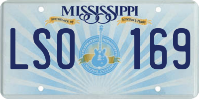 MS license plate LSO169