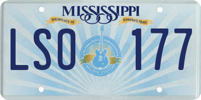 MS license plate LSO177