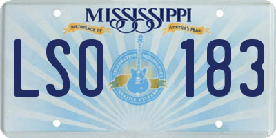 MS license plate LSO183