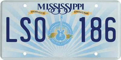 MS license plate LSO186