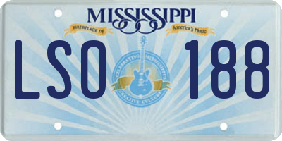 MS license plate LSO188