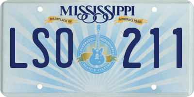 MS license plate LSO211