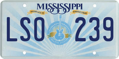 MS license plate LSO239