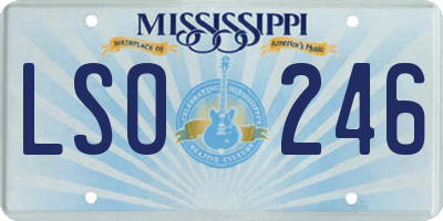 MS license plate LSO246