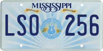 MS license plate LSO256