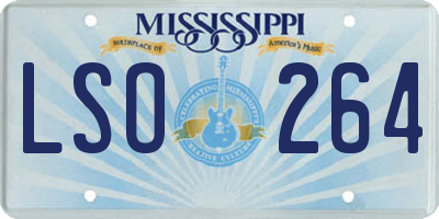 MS license plate LSO264