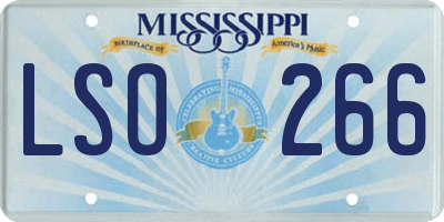 MS license plate LSO266