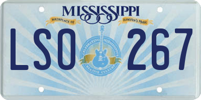 MS license plate LSO267