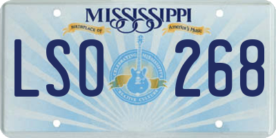 MS license plate LSO268