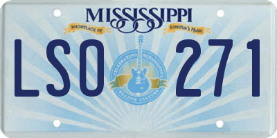 MS license plate LSO271