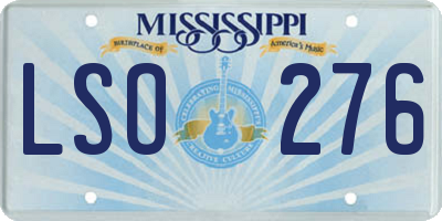 MS license plate LSO276