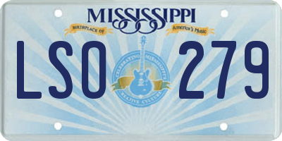 MS license plate LSO279