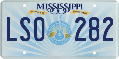MS license plate LSO282