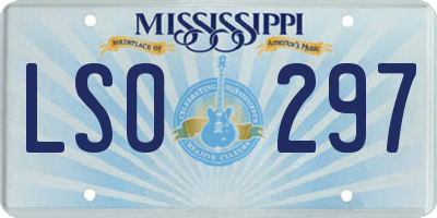 MS license plate LSO297