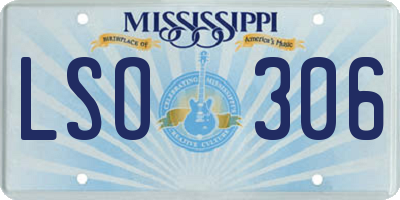 MS license plate LSO306