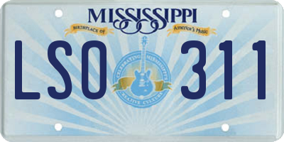 MS license plate LSO311