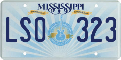 MS license plate LSO323