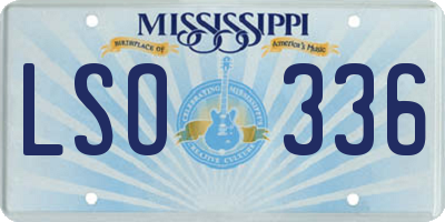 MS license plate LSO336