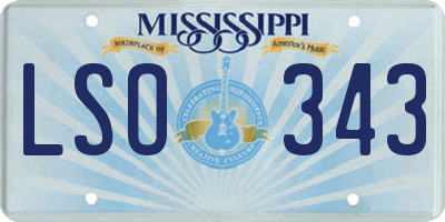 MS license plate LSO343