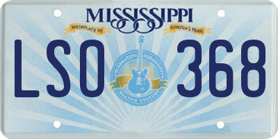 MS license plate LSO368