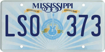 MS license plate LSO373